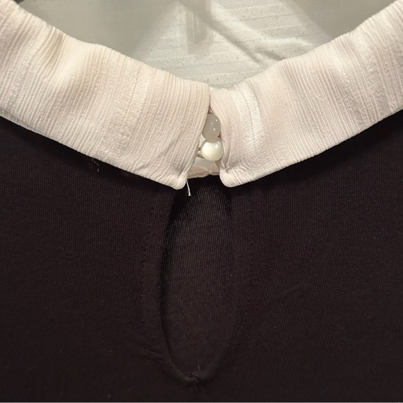 Elle Elegant Black and Cream Blouse - Picture 3 of 4